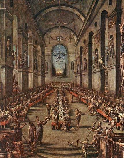 MAGNASCO, Alessandro The Observant Friars in the Refectory Spain oil painting art